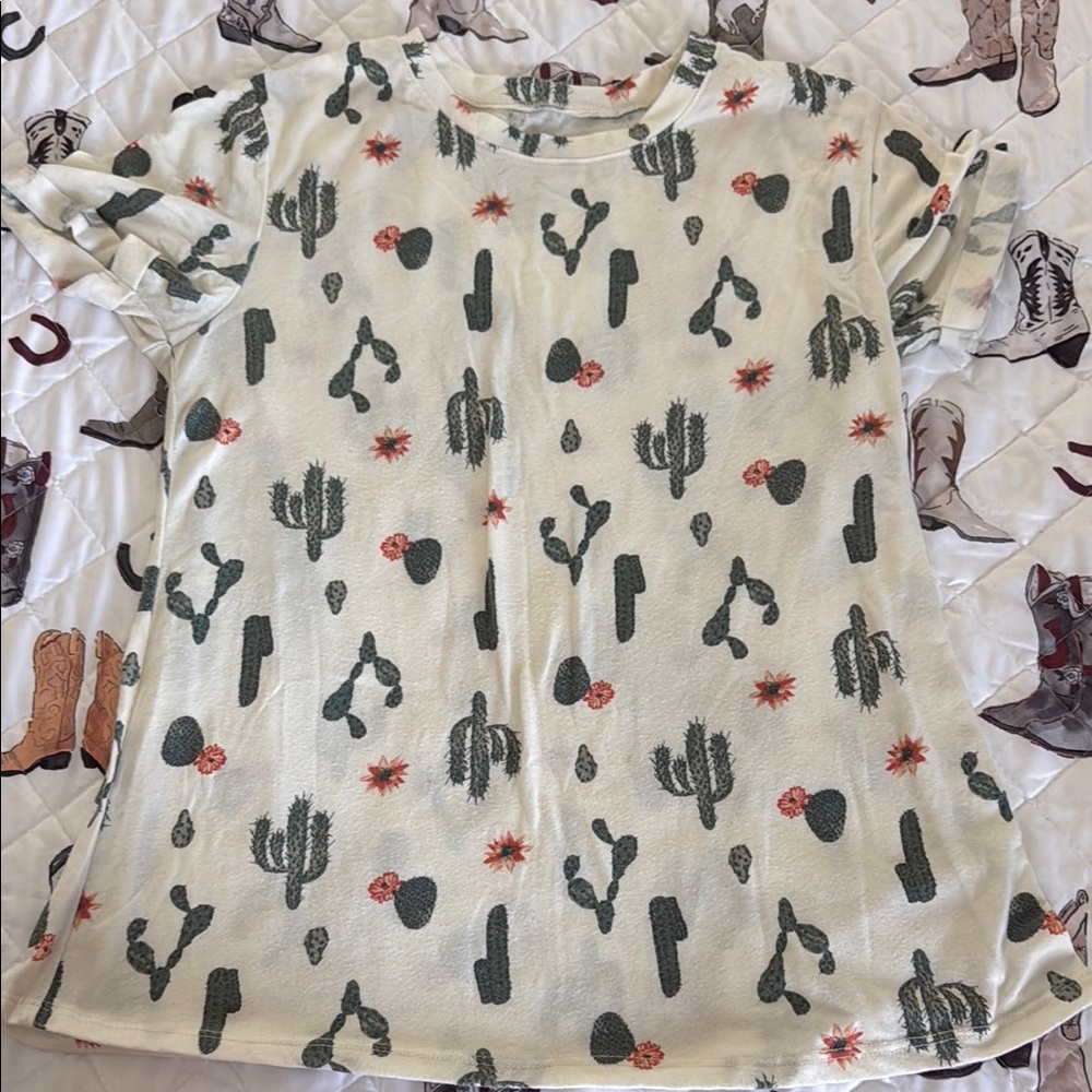 Cactus Print T-Shirt